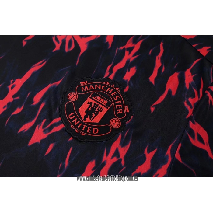 Chandal del Manchester United 2022 Manga Corta Rojo - Pantalon Corto